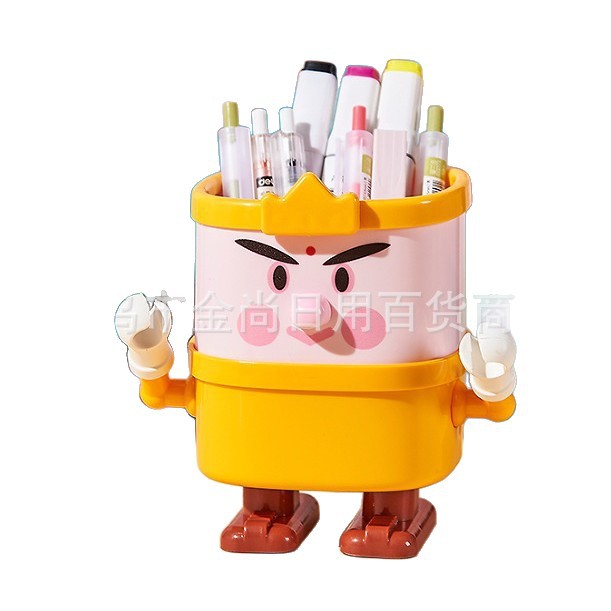 Creative "Journey to the West" cartoon character pen holder, home desktop miscellaneous storage bucket, children's toy storage box, pen holder Item Picture