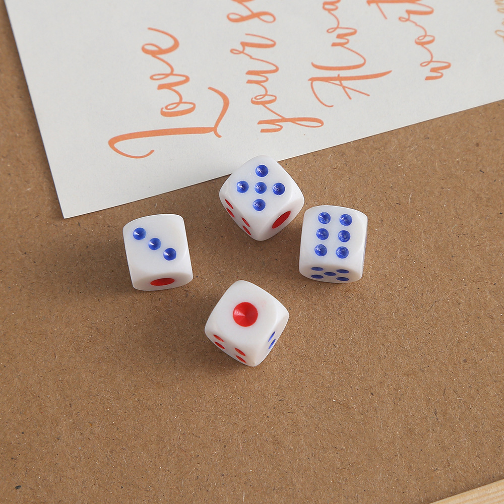 平面彩色透明骰子/骰子/骰子气球/透明磨砂哑光骰子/透明磨砂骰子细节图