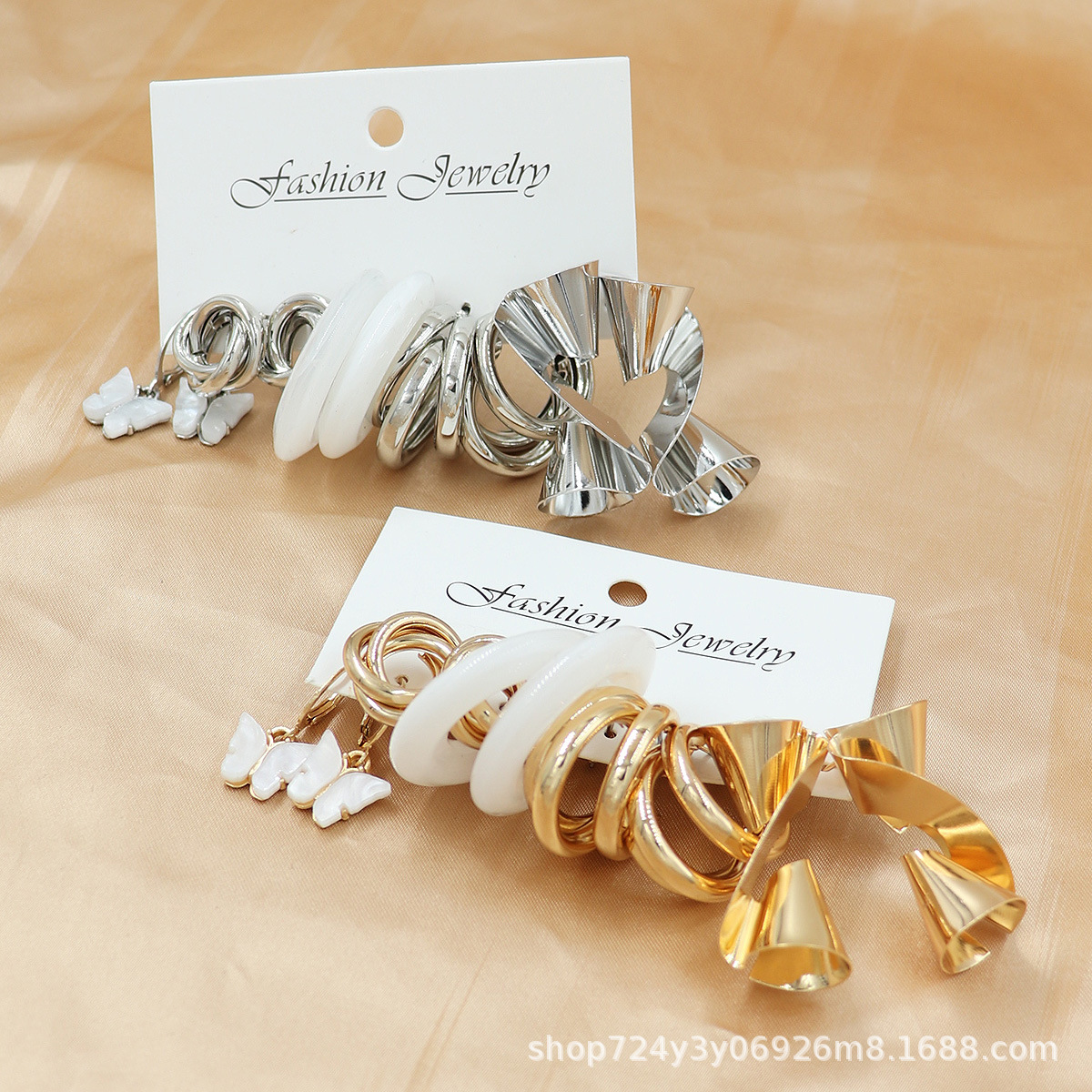 欧美跨境热卖气质圈圈耳环女轻奢高级感耳圈套装气质耳扣饰品饰品女长款气质耳环女长款气质耳饰女长款简约