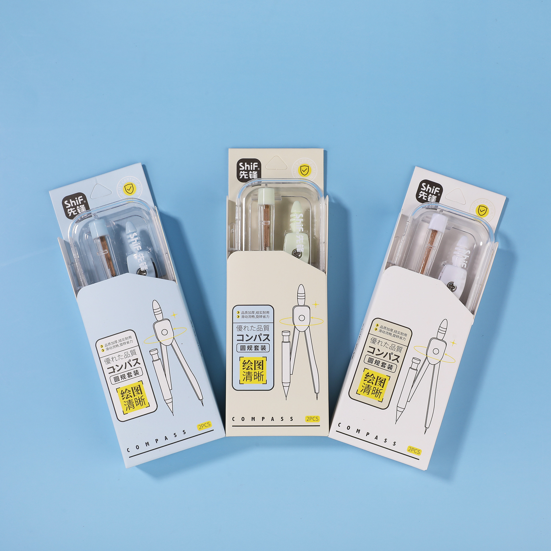 Pioneer 3164 Two-piece Compass Set for drawing circles, student office drawing compass Application Scenario