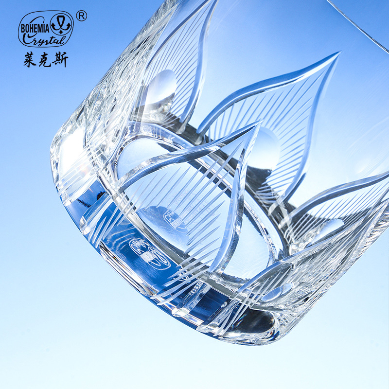 Czech imported high-end whisky wine glass gift box, high-end gift, Edo Kiriko foreign wine glass, crystal glass for gifting Specification image