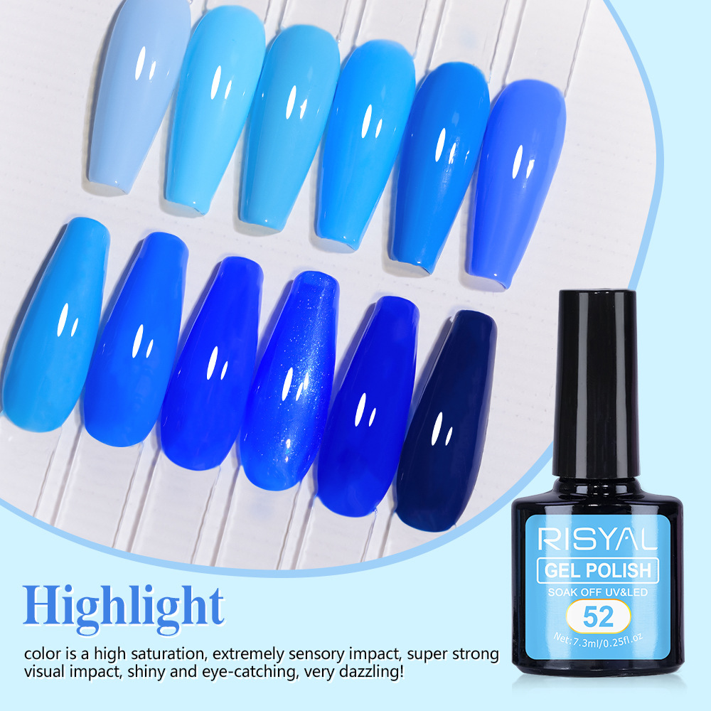shanilak Nail Art Factory's new Gel polish blue cross-border phototherapy gel Nail Polish color Gel Nail Polish wholesale details Picture