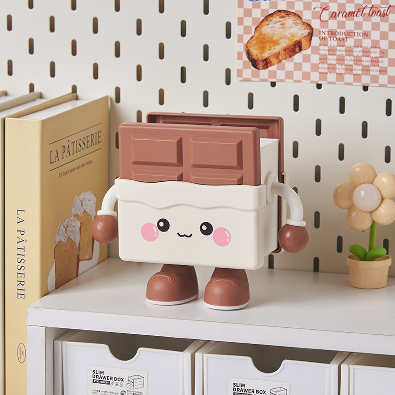 Creative and cute cheese bread cup, pen holder, desktop pen holder, mobile phone stand, office desktop storage bucket decoration Specification image