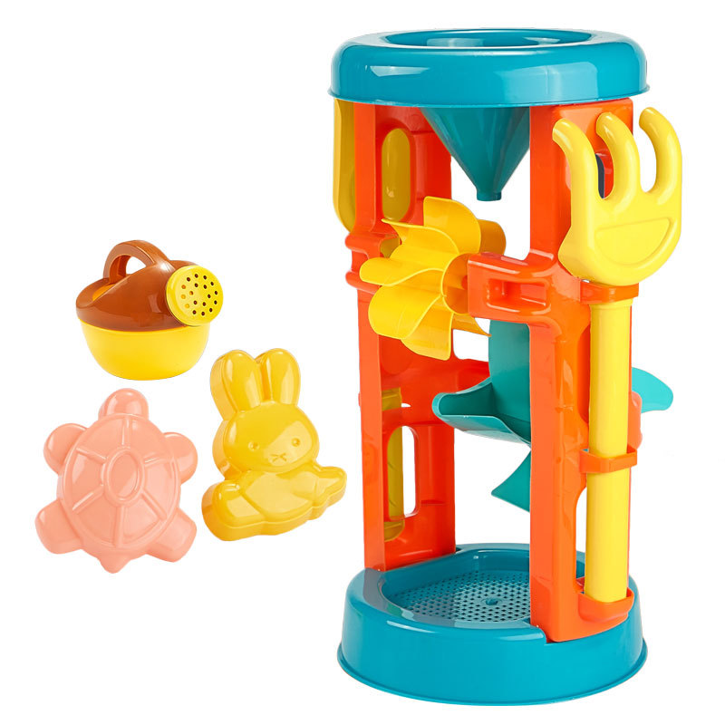 Wholesale of children's beach buckets, sand-digging tools, outdoor trolleys, plastic shovels, cassia seeds, sandpit toy sets Specification image