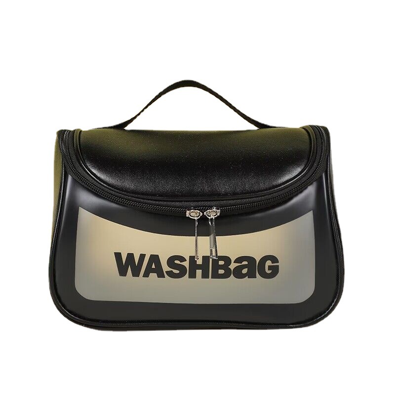 INS 'new PVC waterproof toiletry bag, Korean travel large-capacity makeup bag, portable and cute hand-held storage bag Item Picture