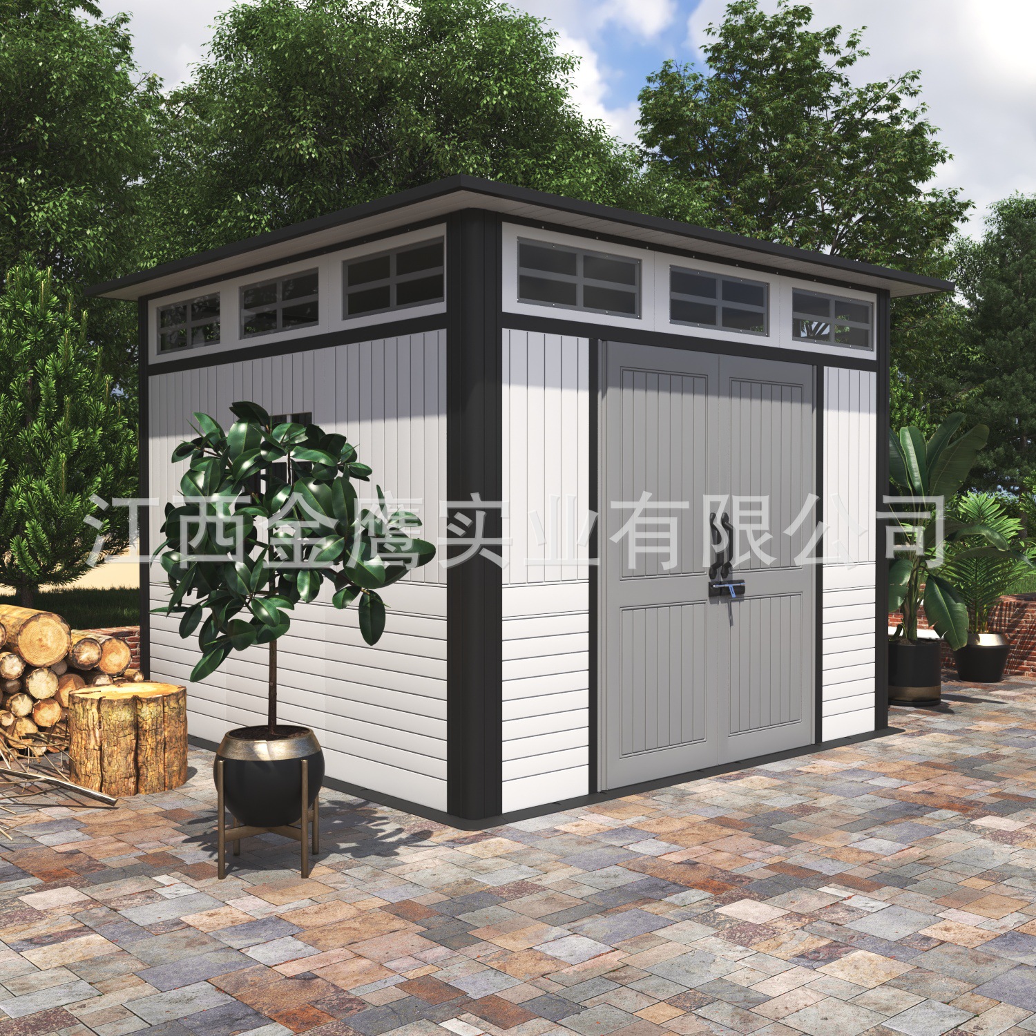 厂家直销户外花园庭院收纳储物工具房室外阳台临时活动板房组合屋细节图