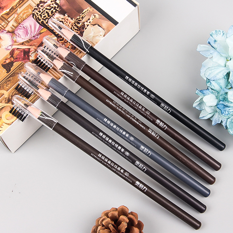 奥莉力亨丝极细拉线眉笔女防汗持久不脱色不晕染持久初学者自然