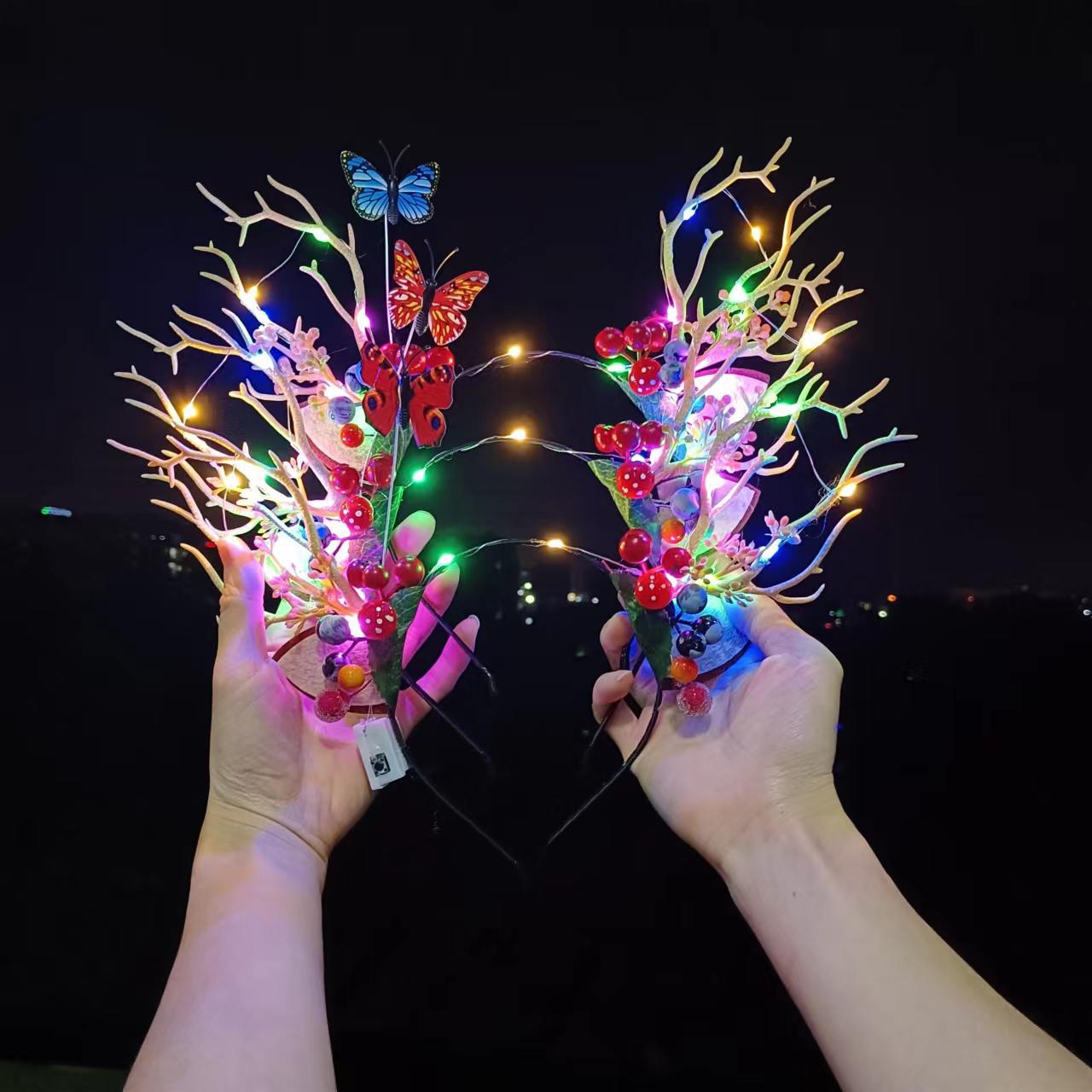 网红卡通发灯光/应援/发卡配件/夜市饰品/复活节细节图