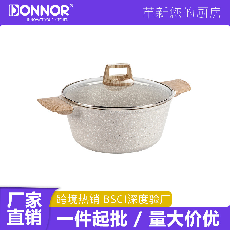 firmi tourmaline soup pot, double-ear stewing pot, household soup pot, steaming pot, non-stick pot, induction cooker, gas stove