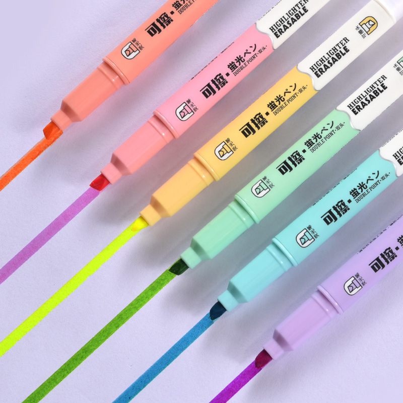 Tianfeng Double-headed Erasable Highlighter 2306 Water-Soluble Planner Duck Highlighter Marker Set 144 pieces per rack full figure