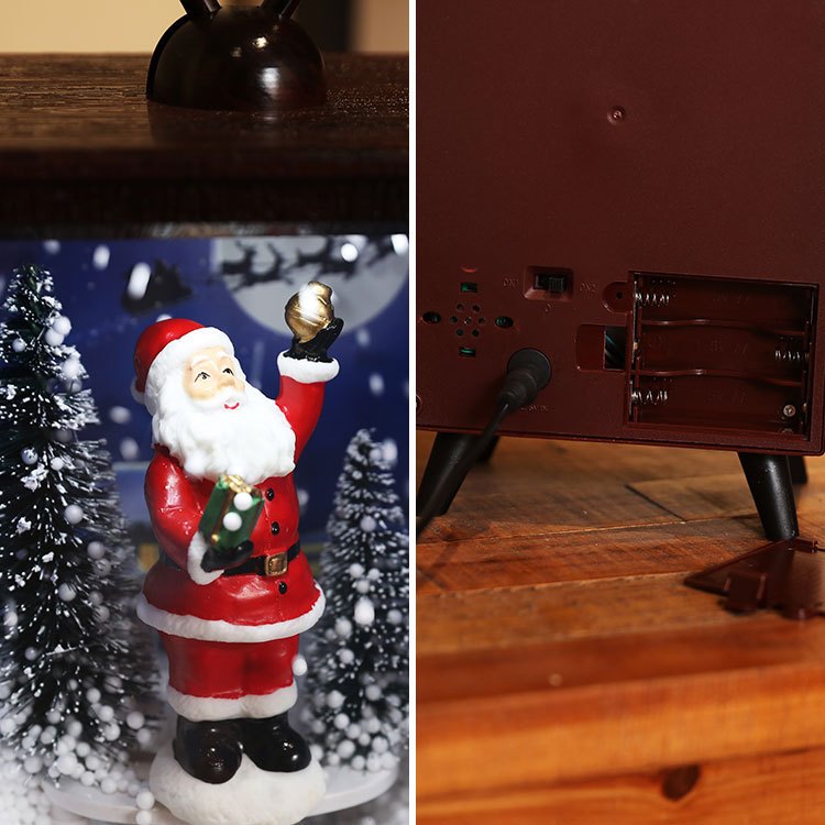 New Christmas decorations, mini retro TV sets, snowflakes, music, lighting, venue sets, props, cross-border exclusive supply details Picture