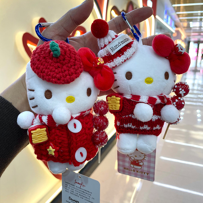 【 Genuine 】 New Year hellokitty Bag Pendant, Cute girl pendant, kt plush doll Application Scenario