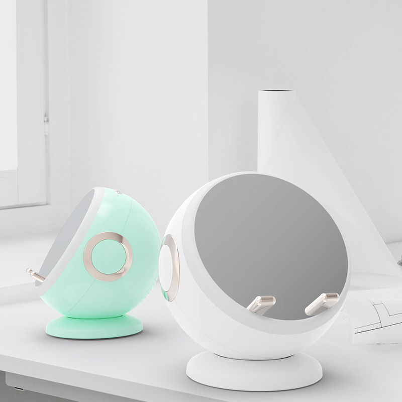 Creative smart Bluetooth speaker, clock, alarm clock, insert TF card, connect to computer, speaker, wireless charger, makeup mirror, ambient light Specification image