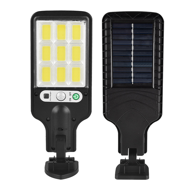 Solar lamps, outdoor garden lamps, human body sensor lamps, wall lamps, integrated led household solar street lamps are shining brightly Item Picture