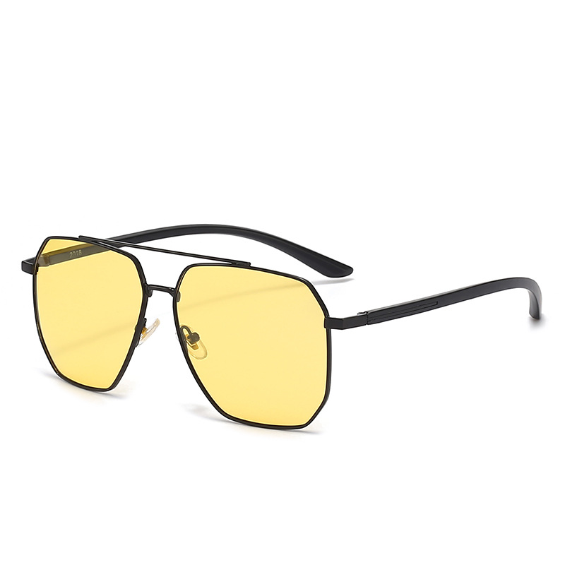 Polarized sunglasses for men, high-end UV protection for driving, yellow lens sunglasses, anti-strong light square frame fishing glasses Application Scenario