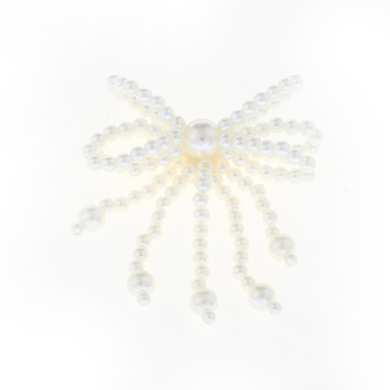 Factory wholesale of hand-woven pearl hair clips, material accessories, hand-sewn bow pendants, corsage accessories and accessories Item Picture