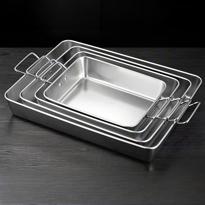Stainless steel square box, flat-bottomed rectangular tiramisu box, pastry tray, cooling rack, baking tray, mesh rack, multi-purpose tray Application Scenario