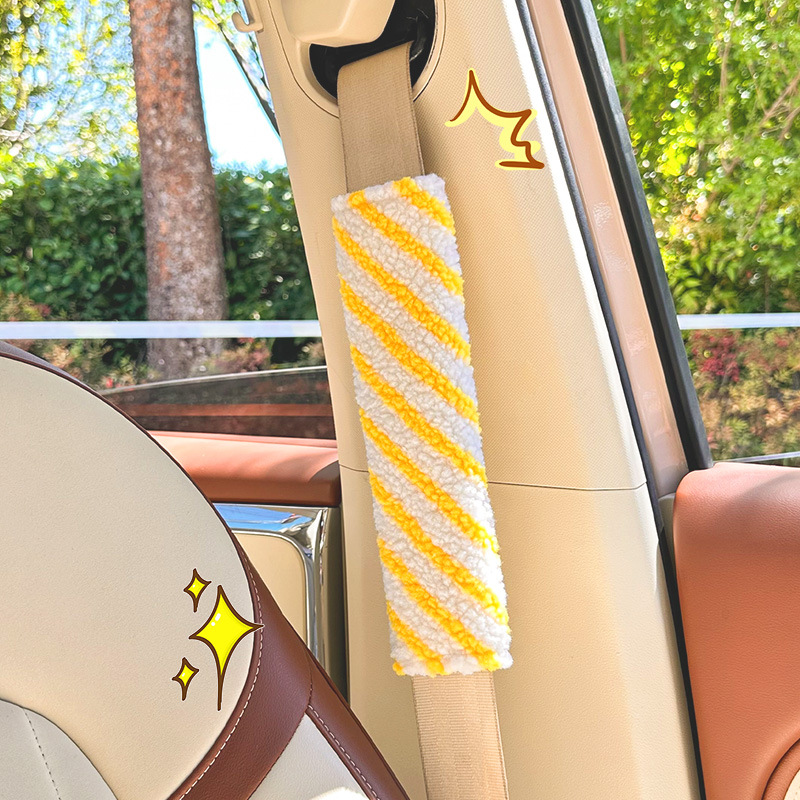 Blue Rain seat belt shoulder Guard, cute decoration, car seat belt protection cover, soft anti-strangling neck car shoulder guard Specification image
