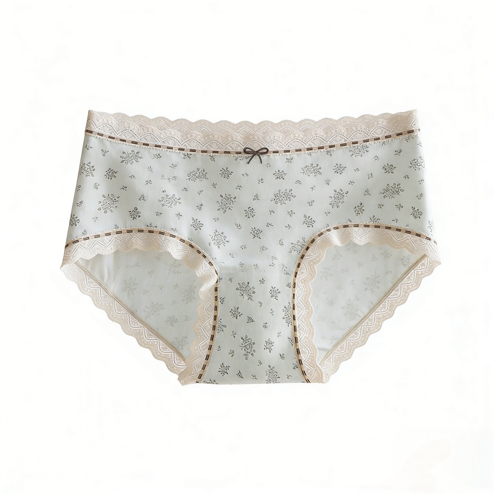 Rustic style waist pure cotton underpants for female students, comfortable and breathable, all-cotton antibacterial crotch, seamless, few women, triangular waistband Item Picture