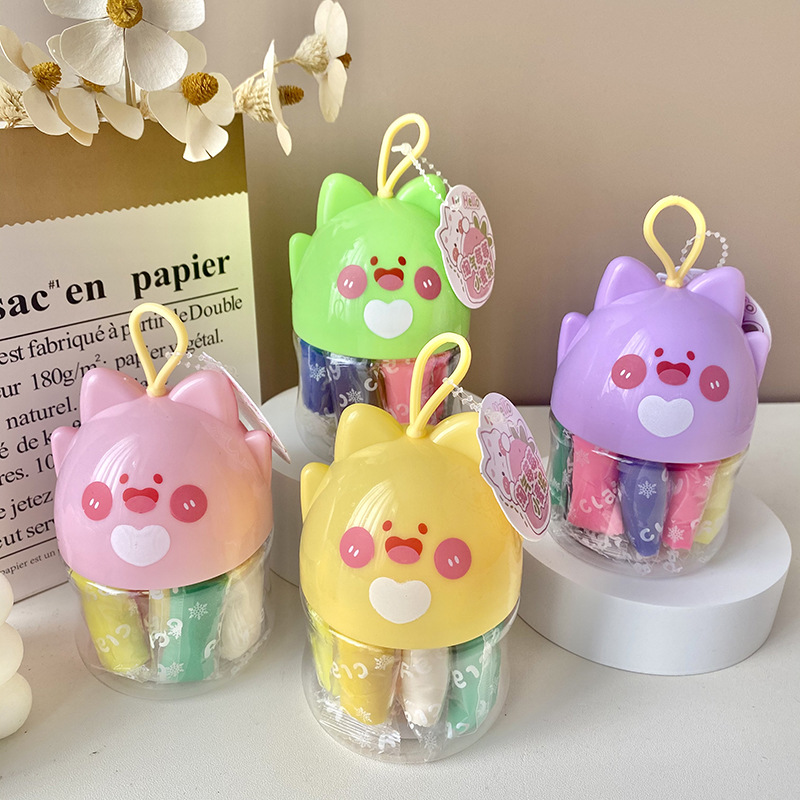 Cute cartoon-shaped plasticine set alloy motorcycle model 1:32 scale toy police car blind box car Application Scenario