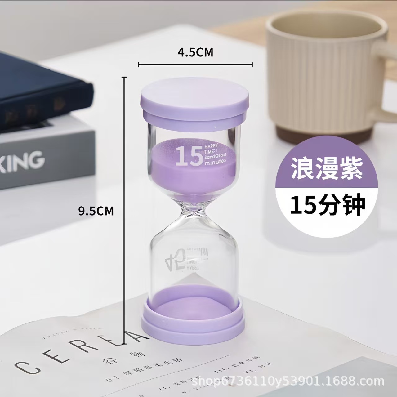 Graduation gifts for boys and girls: Cute hourglass 5 10/30-minute timer glass sand bottle ornaments Specification image