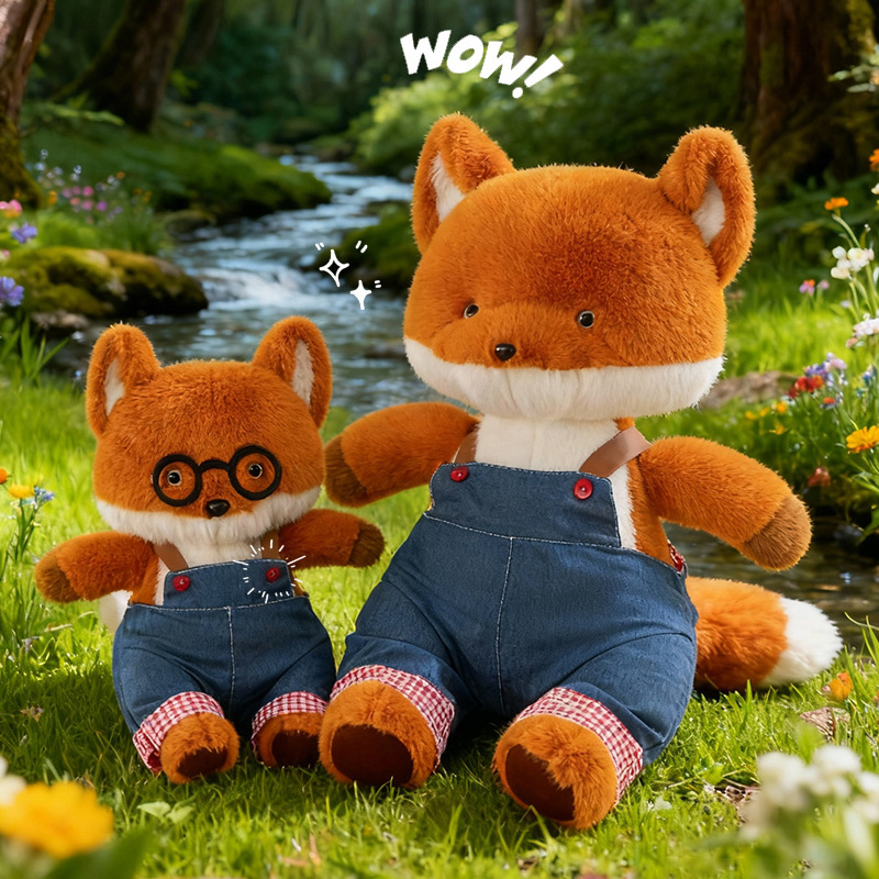 毛绒玩具抱枕书生狐小满毛绒玩偶田园松鼠公仔玩具女生日礼物批发