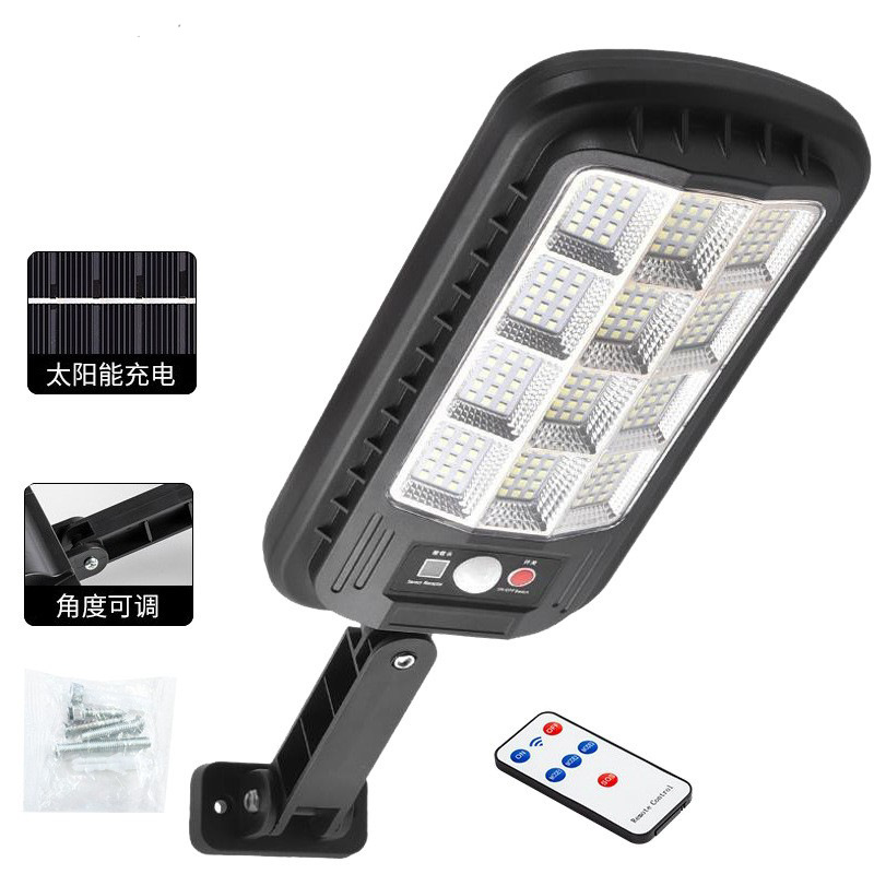 Cross-border solar human body sensor ultra-bright household clip lamp, integrated waterproof intelligent remote control lighting lamp, emergency light Item Picture