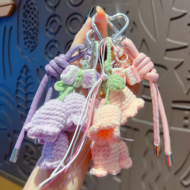 手工diy毛线编织风铃手绳钥匙扣miu系包包挂饰情侣汽车书包小挂件