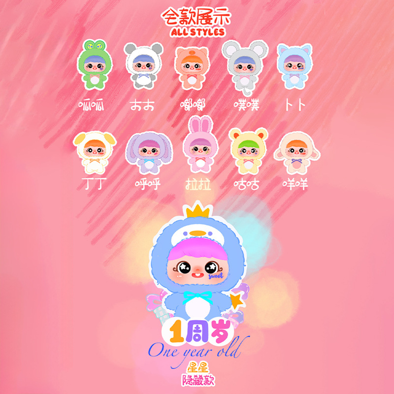 Creative and cute cartoon doll YAYA one-year-old plush blind box for girls, factory direct sales of festival gifts Specification image