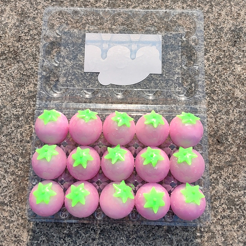 Novel light-changing strawberry squeeze release fruit light encounter color-changing little strawberry Pinch fun Stress-relieving toys wholesale Specification image
