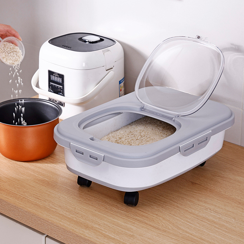 Japanese rice bucket box 2024 New style simple pet folding food storage bucket, multi-functional folding rice bucket, large capacity wholesale Application Scenario
