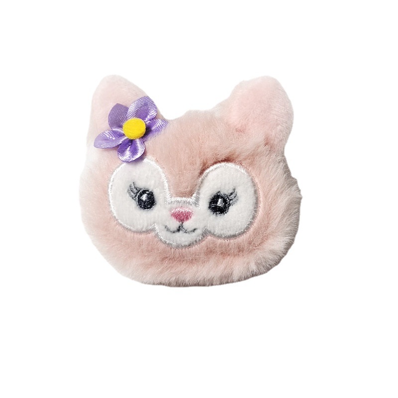 Plush creative cartoon doll brooch, Stardee, Duffy Bear, Tony Cat, Lina Belle doll head decoration accessories Item Picture