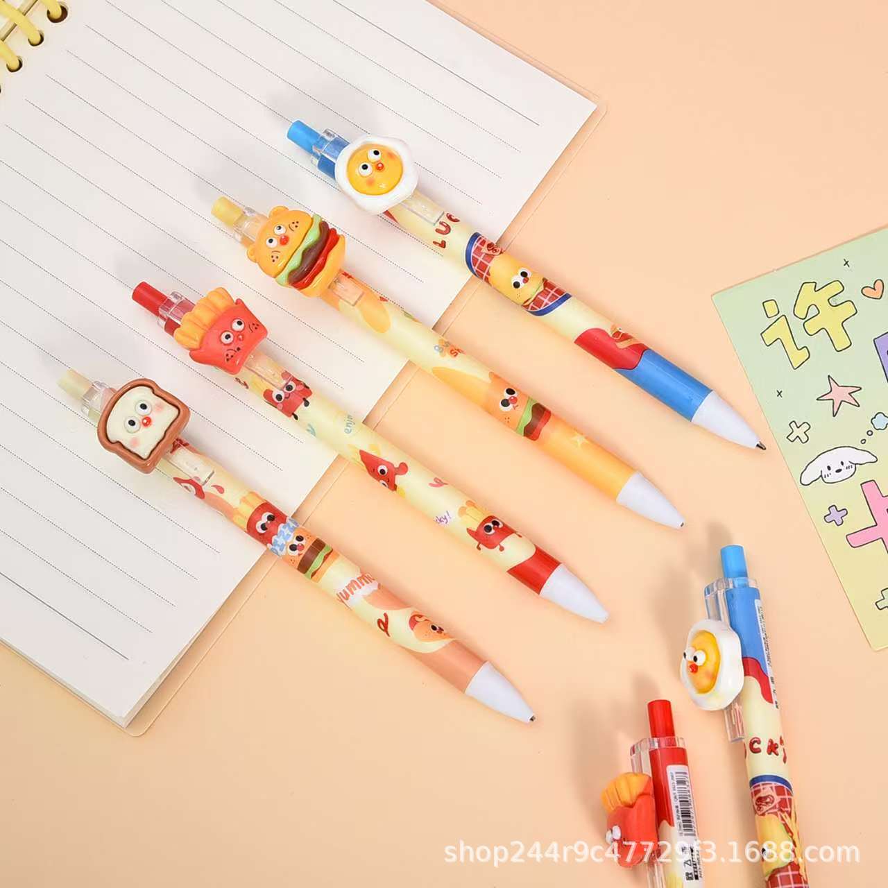 Oufeiya Stationery, Hamburger and French Fries, Mechanical Pencil 0.5/0.7mm, Activity Pencil 8832 details Picture