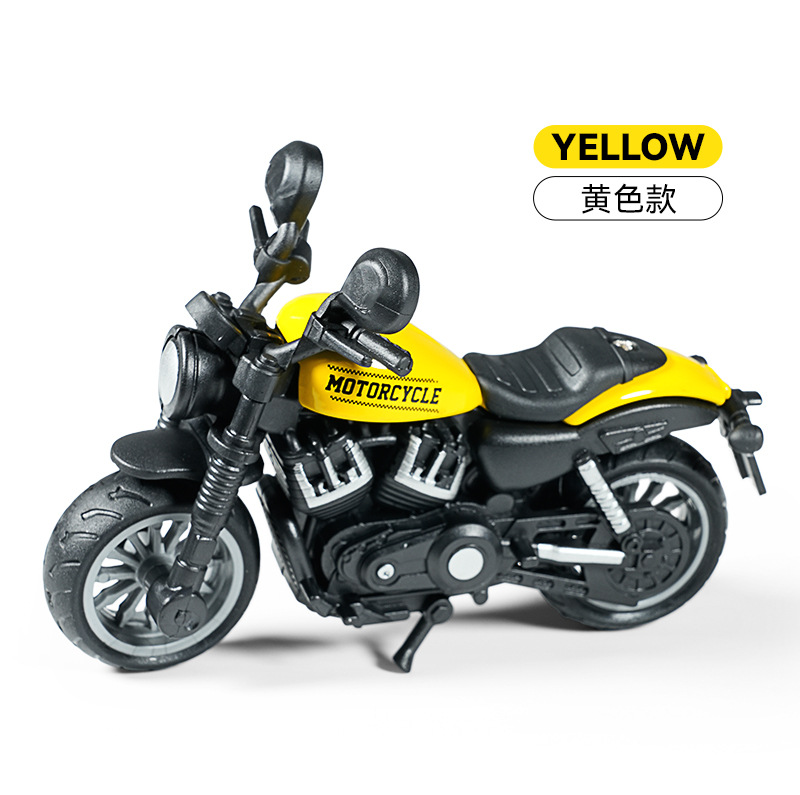 Cross-border mini alloy inertial simulation motorcycle model ornaments, pendants, motorcycle boys' and children's toys wholesale gifts Specification image