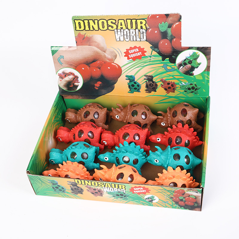 Cross-border e-commerce best-selling products: Tyrannosaurus Rex venting balls, dinosaur beads, colored bead balls, Pinching Fun Grape Balls, stress-relieving toys details Picture