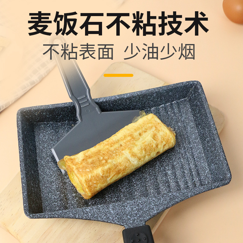 Korean okja soo, thick omelette, non-stick mica stone pan, Japanese egg roll pan, omelette pan, omelette maker, omelette pancake