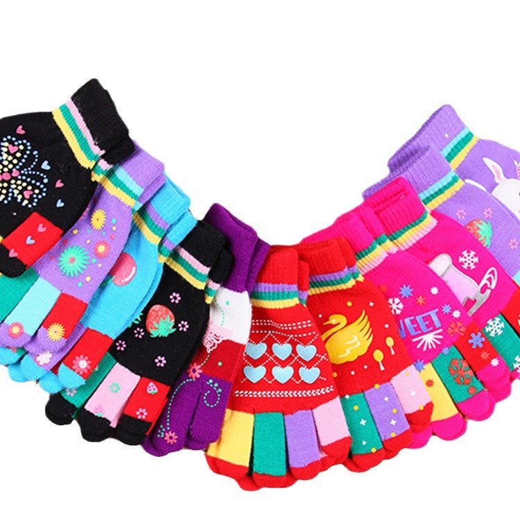 For the 2024 autumn and winter new collection of gloves, there are multiple colors to choose from. Comfortable and warm, multi-finger women's gloves, acrylic dispensing gloves manufacturer Item Picture