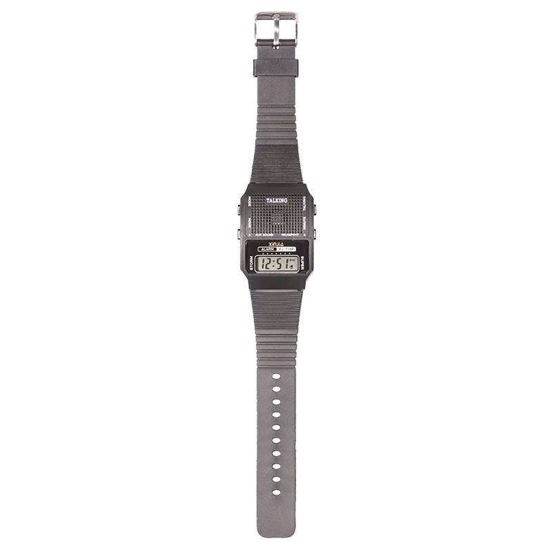 Square Chinese voice time-telling watch, retro digital casual wristwatch, speaking, student, blind, elderly electronic watch Specification image