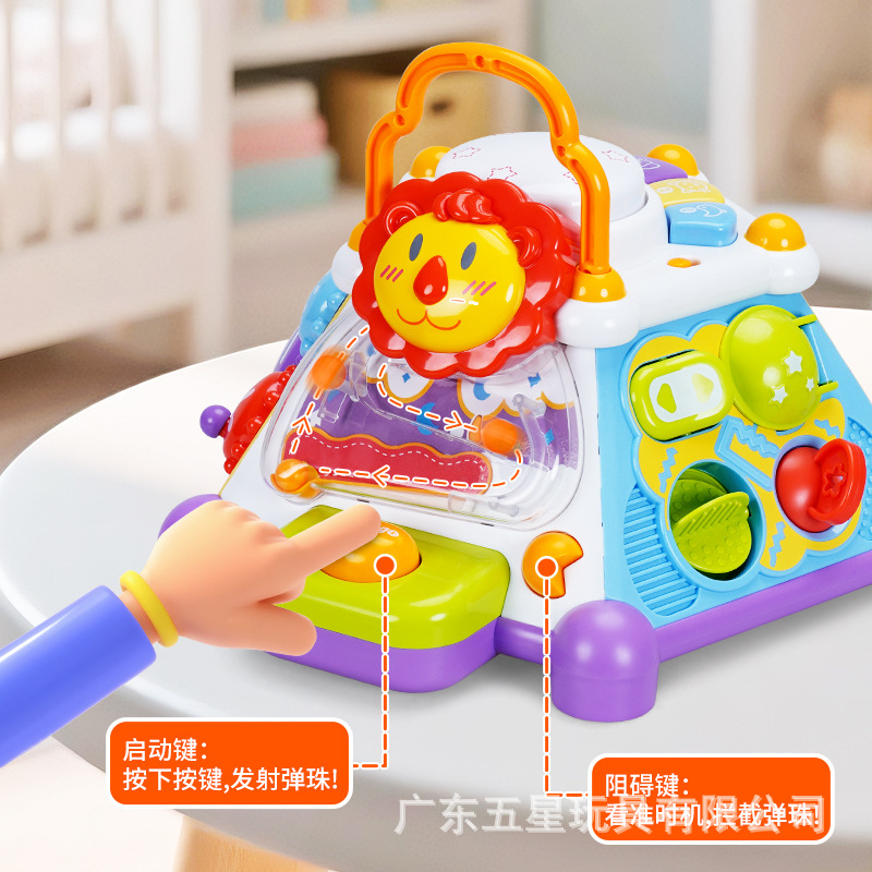 五星多功能益智六面体手拍鼓宝宝益智早教幼儿多面体学习桌玩具产品图