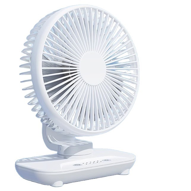 New 6-inch oscillating USB small fan rechargeable desktop student office silent circulation fan Item Picture
