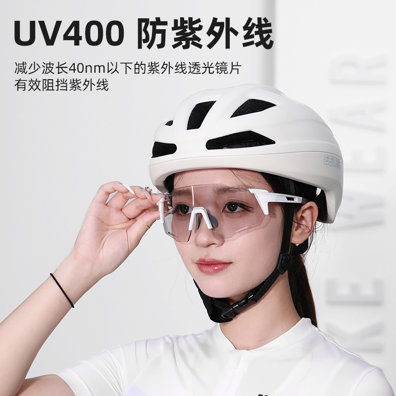 自行车骑行眼镜防风眼镜变色运动健身跑步护目镜日夜两用骑行装备细节图