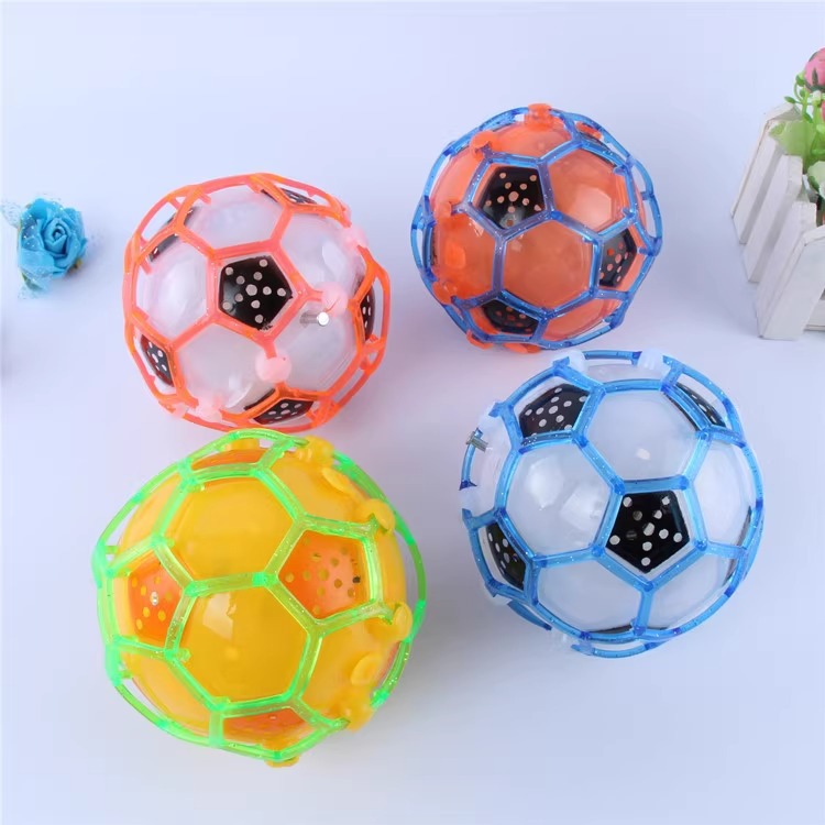 Colorful luminous dancing ball, electric music flashing jumping ball, night market luminous football, children's cute toys Specification image