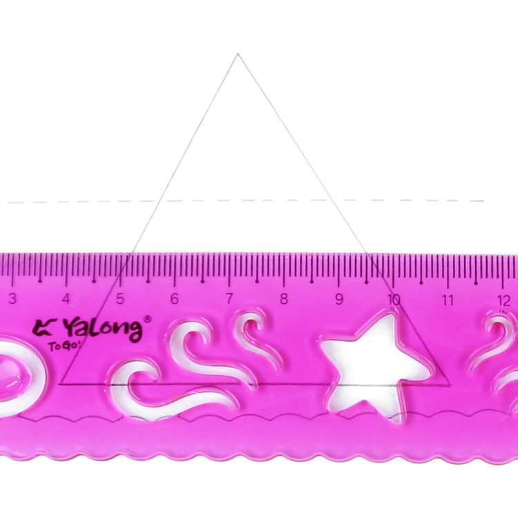 Yalong Cross-border's best-selling plastic flexible ruler 15 cm multi-color school straightedge measuring tool Specification image