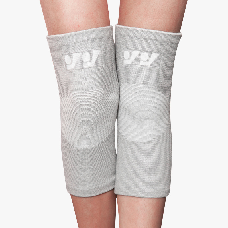 四面弹保暖护膝盖四季通用弹力透气运动防护空调房防滑护膝批发白底实物图