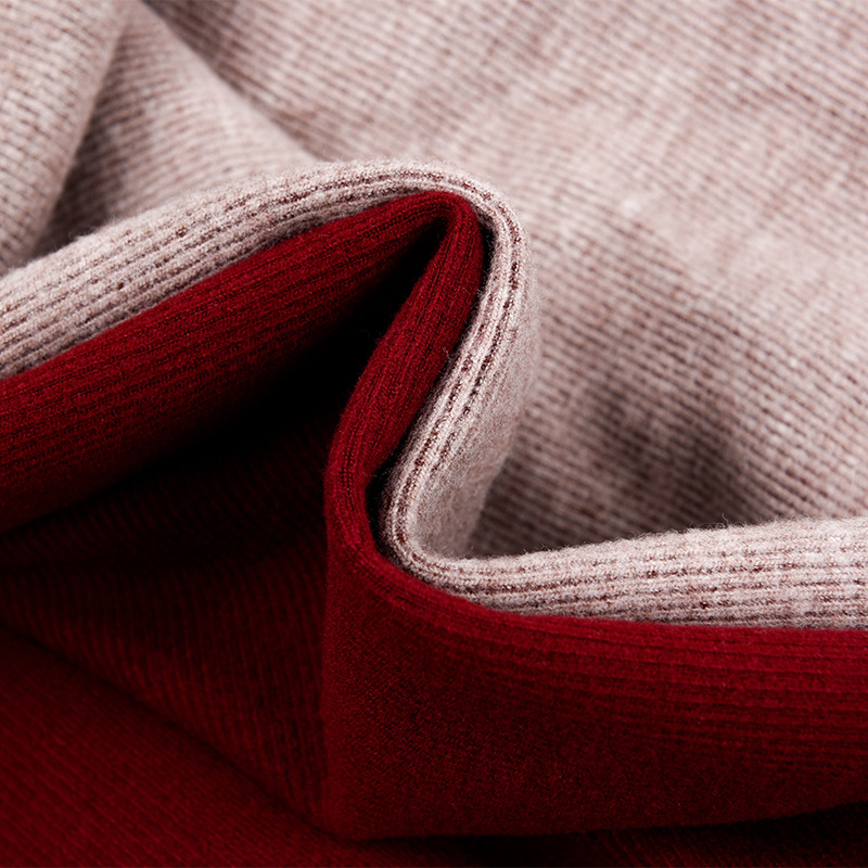 280克仿羊绒超细条绒毛弹力布加厚打底衫毛衣面料源头工厂