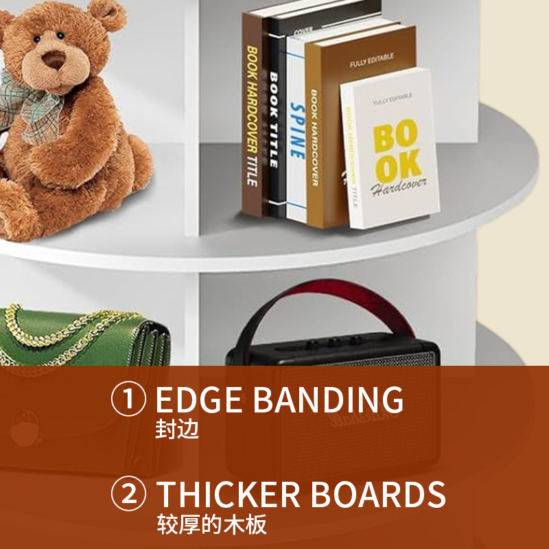 Rotating shoe rack, high appearance level, multi-layer floor storage rack for home use, bookshelf, large-capacity bag and hat storage and display rack Application Scenario