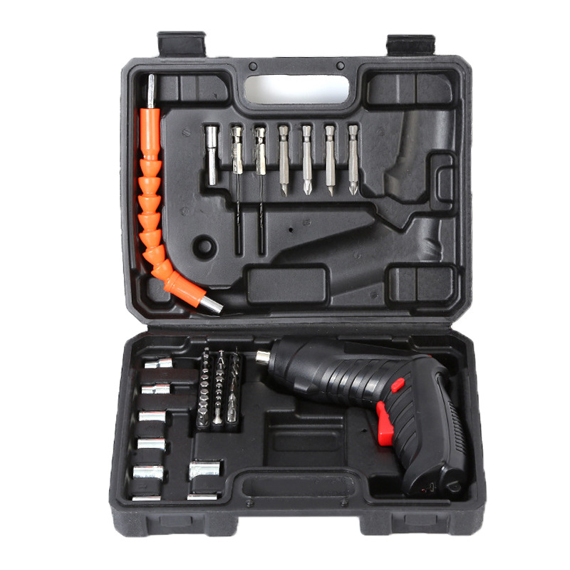 3.6V electric screwdriver, mini rechargeable hand drill, screwdriver, multi-functional household folding lithium battery drill tool Item Picture