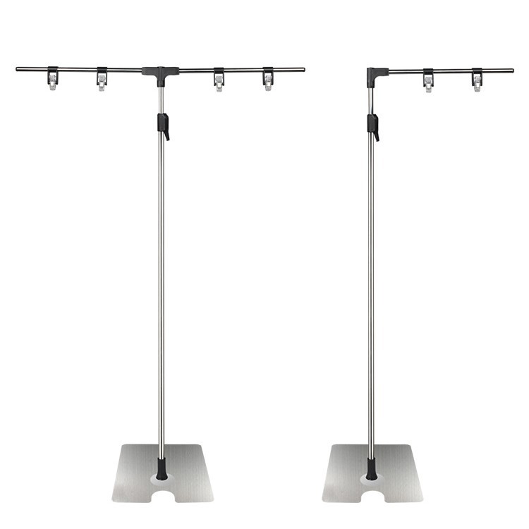Large floor-standing poster display stand, stainless steel retractable POP promotional advertisement paper stand, promotional information display stand, vertical promotional display stand for stores, commercial event notice support stand, outdoor promotional notice stand Item Picture