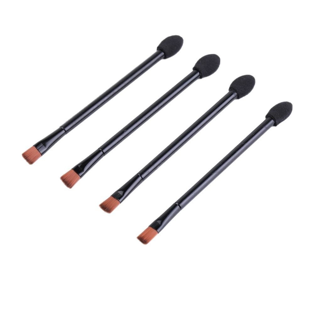 新款双头眼影刷平头眼部化妆刷晕染眼影棒初学者迷你美妆工具批发白底实物图