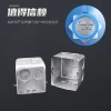 Wholesale stretch junction box, metal stretch box, galvanized welded wiring base, octagonal lamp head, outer ear, ribbed switch box details Picture